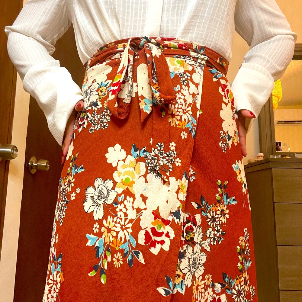 ✨Zara Boho maxi floral skirt